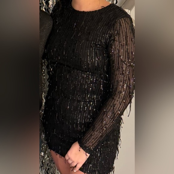 Black Sequin Dress - Picture 4 of 5